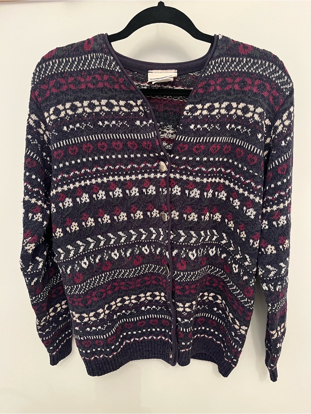 Women's Northern Reflections Navy Button Cardigan Sweater